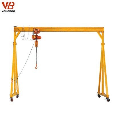 Small Portable Gantry Crane 500kg 3m With Hoist