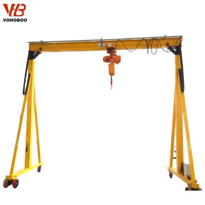 Portable Gantry Crane Small Wheel Type Gantry Crane with Driving Motor for sale