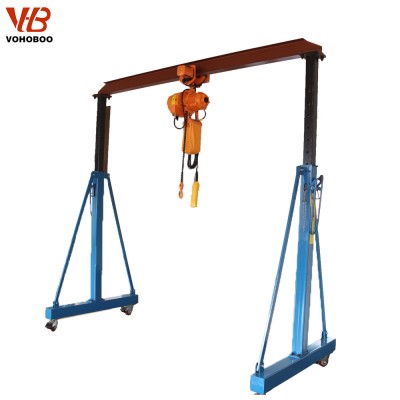 Adjustable height customized mini workshop 1 ton 5 ton portable mobile gantry crane price