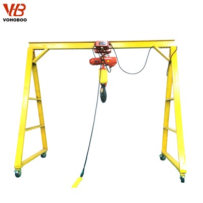 Customized 500kg 1ton 2ton 3ton mini electric gantry crane without swing